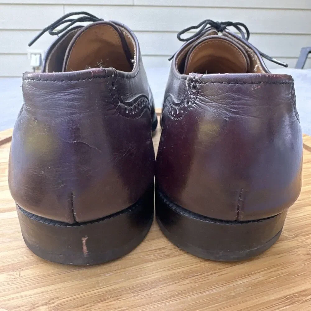 Cole Haan Wingtip Oxford Dress‎ Shoes Mens Size 10.5 D Brown Leather Made in USA